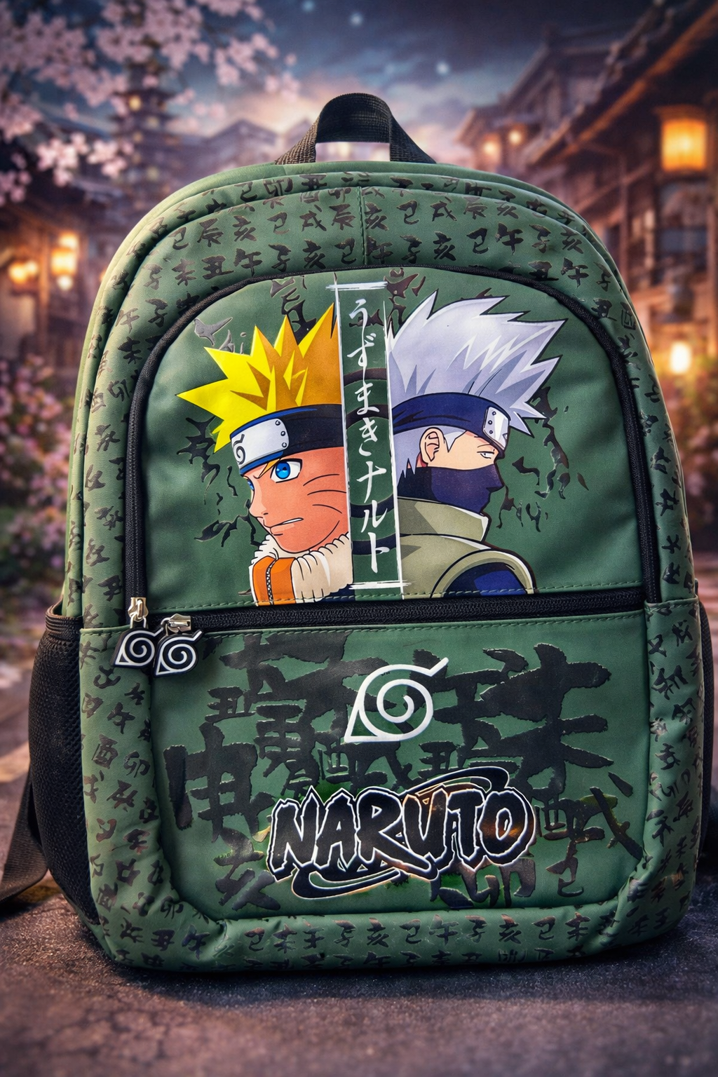 anime characters who travel with backpacks Naruto & Kakashi Anime Backpack