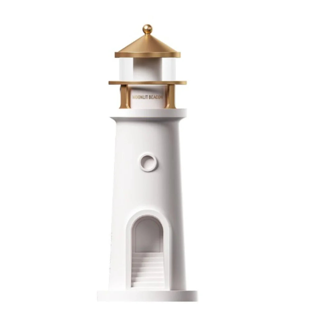 Lighthouse Moonlight Projector Lamp – USB Rechargeable with Remote & Dimmable Night Light
