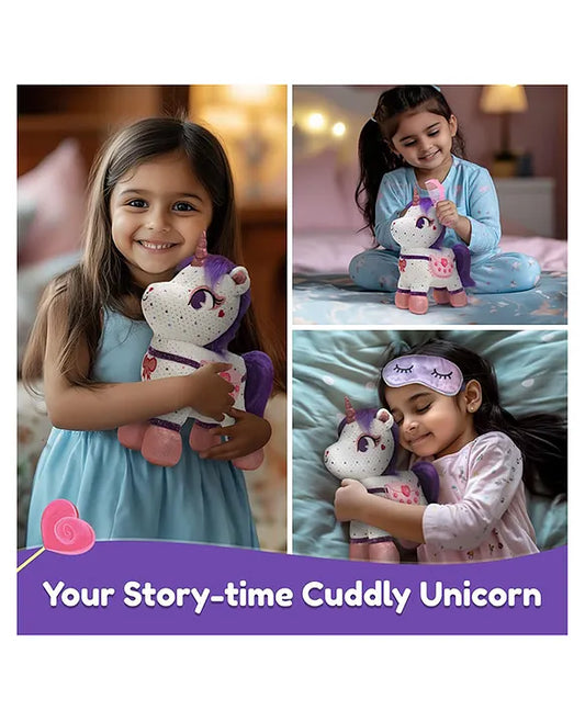 PlayShifu ZeeZee The Smart Storyteller - Singing & Talking Unicorn Friend Soft Toys for Kids Unlimited Content on The App Rhymes Stories Pretend Play Birthday Gifts for Boys and Girls