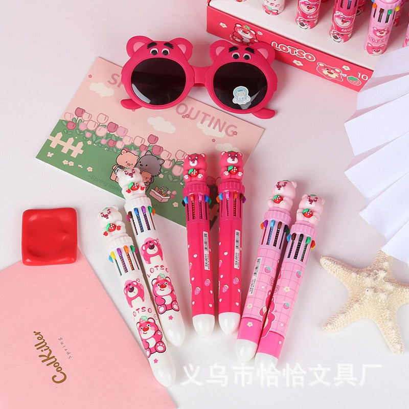 Buy Lotso theme multicolor pen - 10 Refills | Trendy & Cute Gifts at Kawaii Kingdom