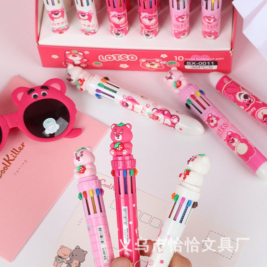 Buy Lotso theme multicolor pen - 10 Refills | Trendy & Cute Gifts at Kawaii Kingdom