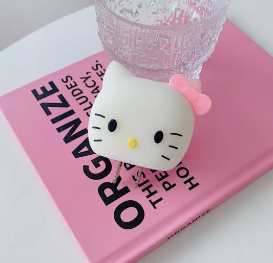 Power Adapter Charger Protection Case & Wire Saver,3D Cartoon Character Case 360 Degree Protection Cover(Hello Kitty) 20W 40W Iphone Cover