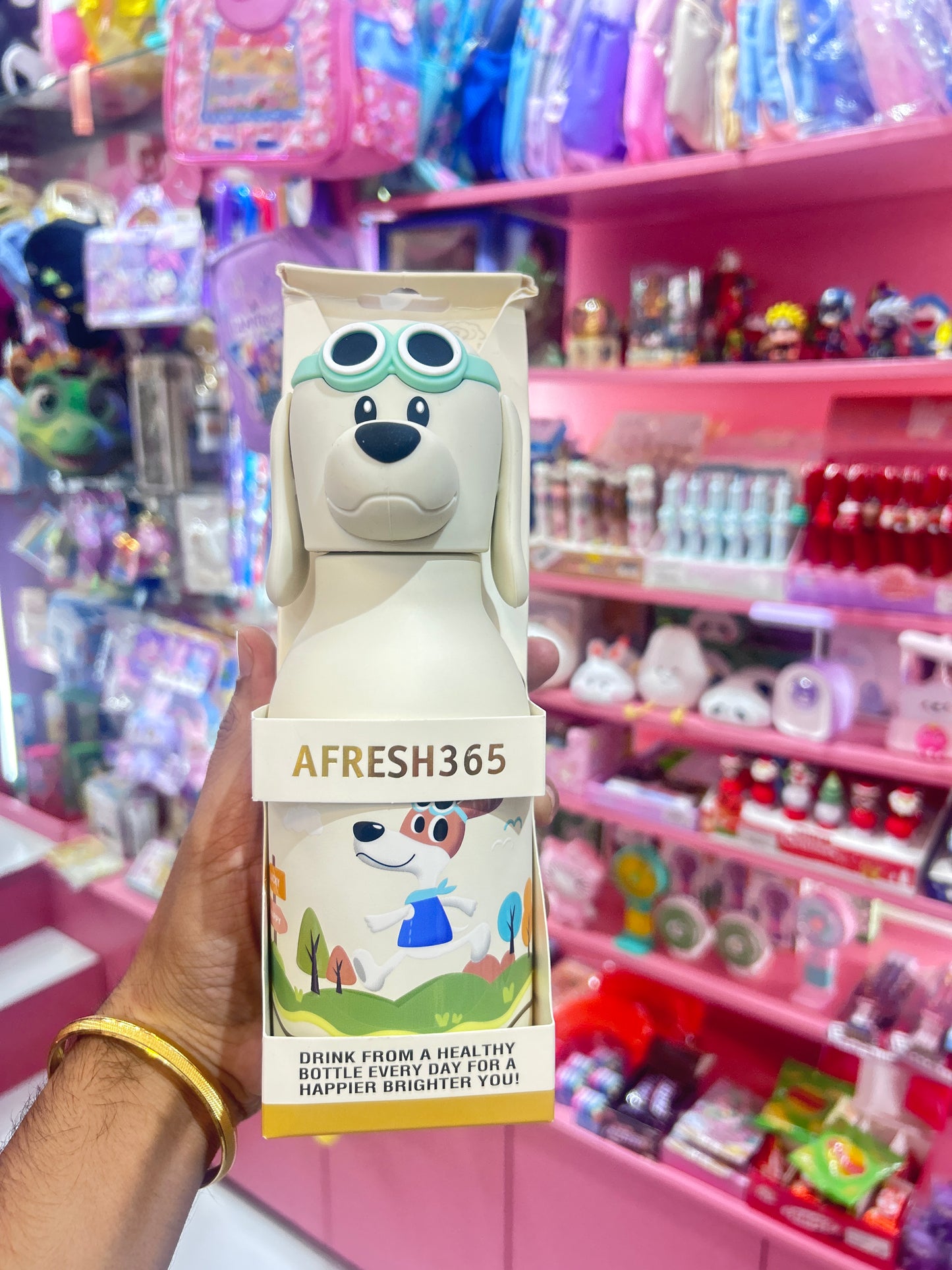 Animal Head Stainless Steel Insulated Water Bottle for Kids with Straw