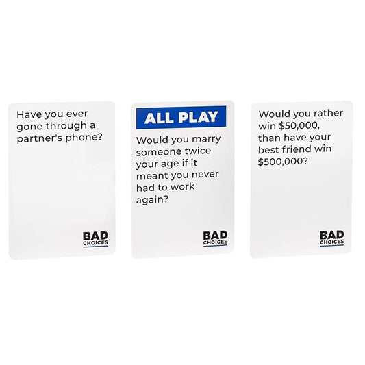 Buy Bad Choices Party Family Card Game for Adult (Ages: 17 Years & Up; Players: 3-10)