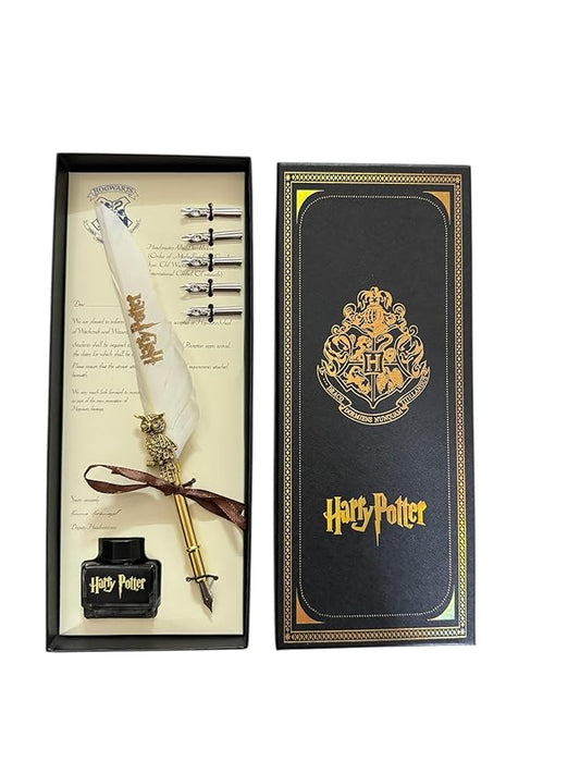 Harry Potter Feather Pen Set Vintage Quill Feather Pen Ink Set Antique Calligraphy Writing Pen Best Antique Executive Gift | Trendy & Cute Gifts at Kawaii Kingdom