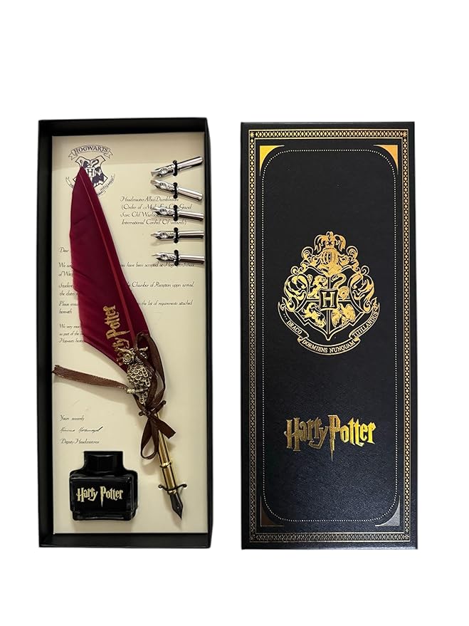 Harry Potter Feather Pen Set Vintage Quill Feather Pen Ink Set Antique Calligraphy Writing Pen Best Antique Executive Gift | Trendy & Cute Gifts at Kawaii Kingdom
