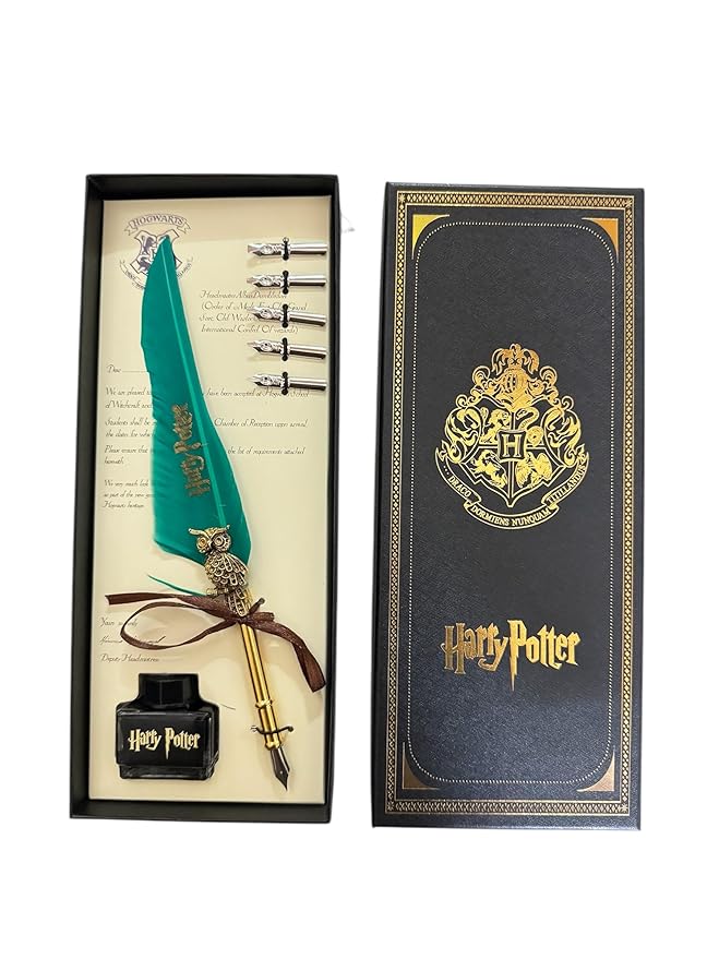 Harry Potter Feather Pen Set Vintage Quill Feather Pen Ink Set Antique Calligraphy Writing Pen Best Antique Executive Gift | Trendy & Cute Gifts at Kawaii Kingdom