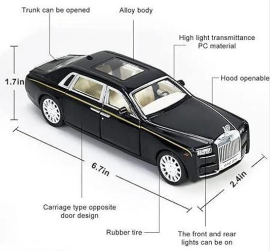 Rolls-Royce Phantom Model Miniature Zinc Alloy Pull Back Premium Toy Car