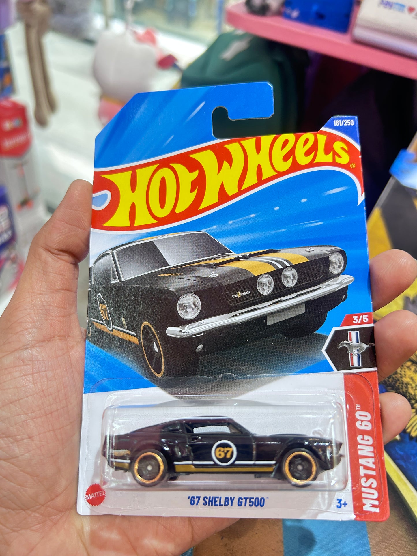 Hot Wheels '67 Shelby GT500 - 2025 P Case | Mustang 60th Anniversary (Black & Gold)