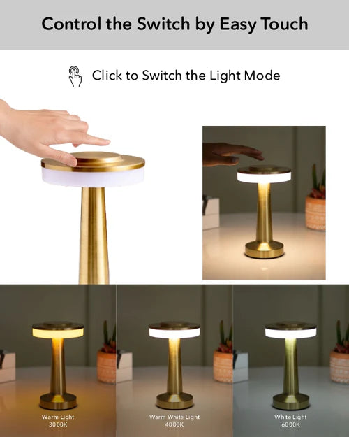 Retro Bar Wireless Touch Table Lamp - Bronze
