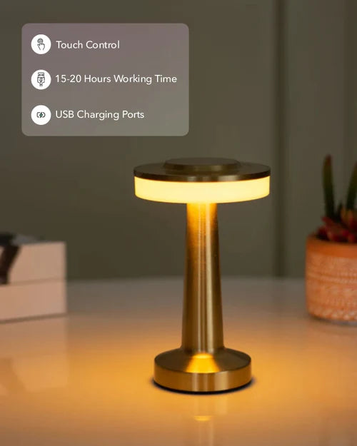 Retro Bar Wireless Touch Table Lamp - Bronze