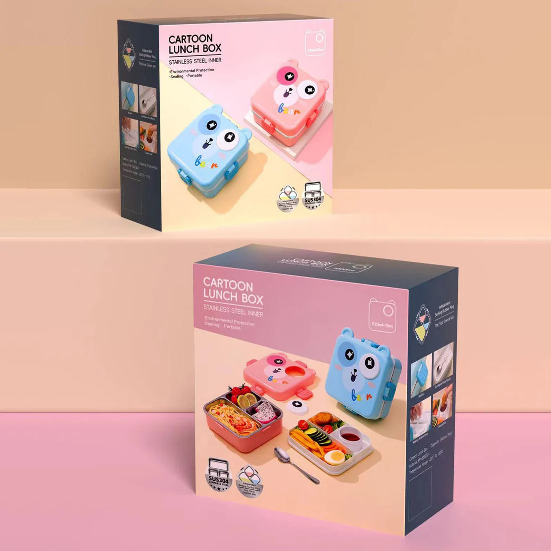 Stainless Steel Lunch Box - Bear