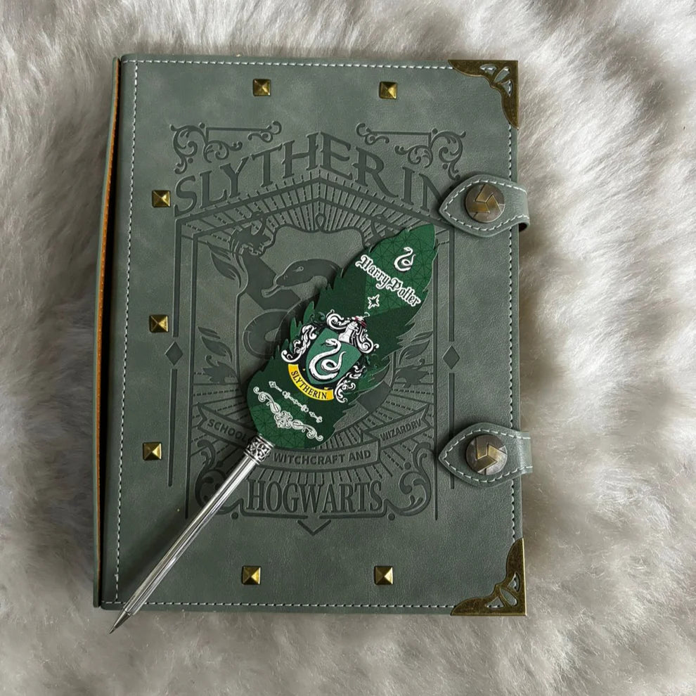 Harry Potter Houses Themed Collectable Metallic Feather Pens