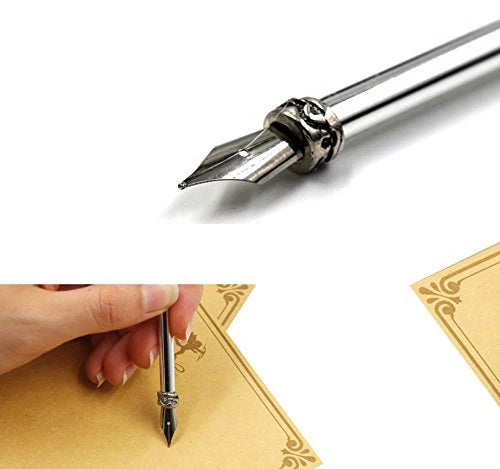 Harry Potter White Owl Feather Pen with Ink Pot – Antique Calligraphy Dip Pen Gift Set