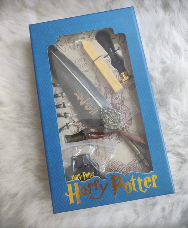 Magic Boy Harry Potter Pen Set – With Stamp, Ink & 5 Nibs (Mix Colour)