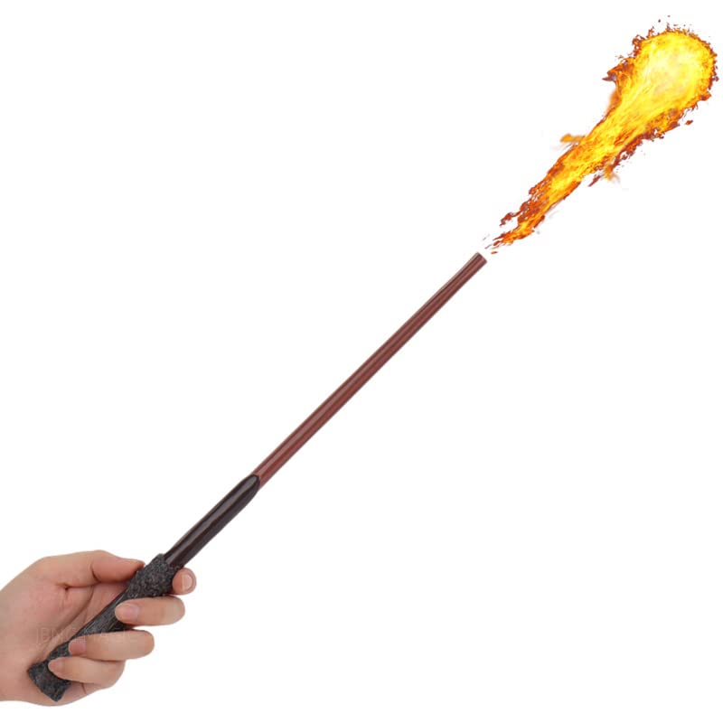 Harry Potter Elder Wand Magic Fire Wand –Shoots Real Fireballs! Cosplay & Collection Gift (with Storage Gift Box)