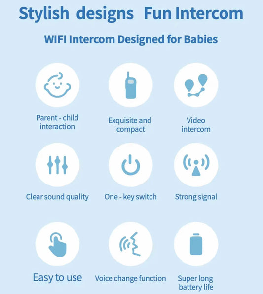 Video Walkie Talkies 2.0 | 2” Screen, Share Pic, Micro Chat, Emoji