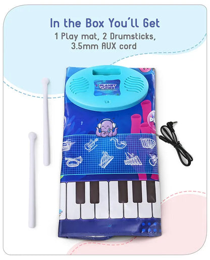 9-in-1 Musical Playmat with Piano, Drum & AUX Support |Sensory & Auditory Stimulation|24 Keys, 8 Instruments, 10 Demos|Easy-to-Clean, Gift-Ready|3+ Years|BIS Certified|
