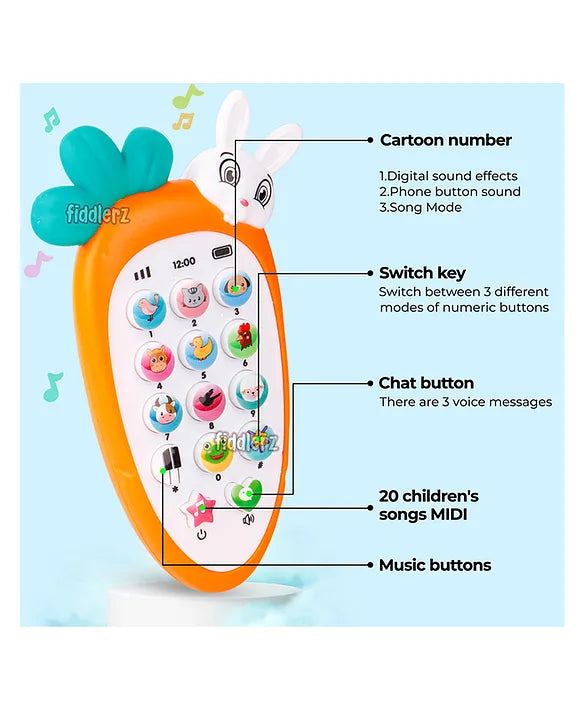 Smart Phone Cordless Feature Mobile Phone Toy - Multicolour