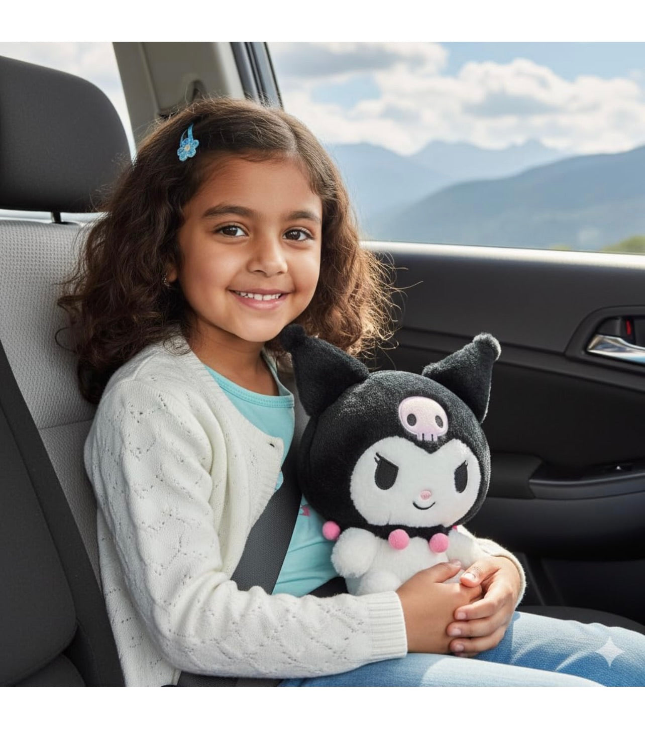 Sanrio Kuromi White Plush Toy – 30cm | Officially Licensed Cute & Soft Stuffed Character for Kids & Girls | Adorable Room Décor for Birthdays, Valentine’s Day & Special Occasions