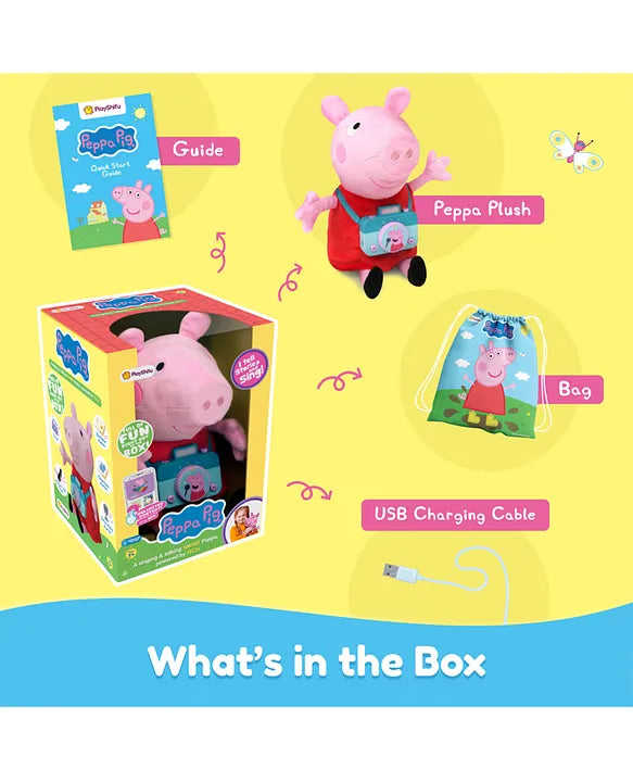 Playshifu Peppa Pig Soft Toy The Smart Storyteller with Singing & Talking Features - Pink