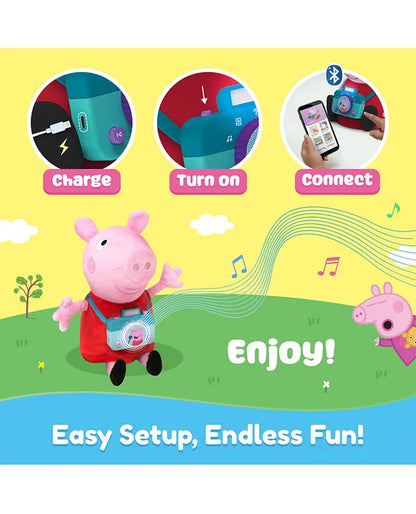 Playshifu Peppa Pig Soft Toy The Smart Storyteller with Singing & Talking Features - Pink