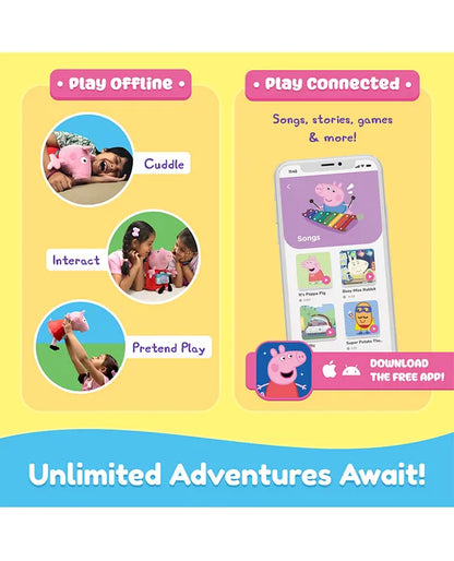 Playshifu Peppa Pig Soft Toy The Smart Storyteller with Singing & Talking Features - Pink