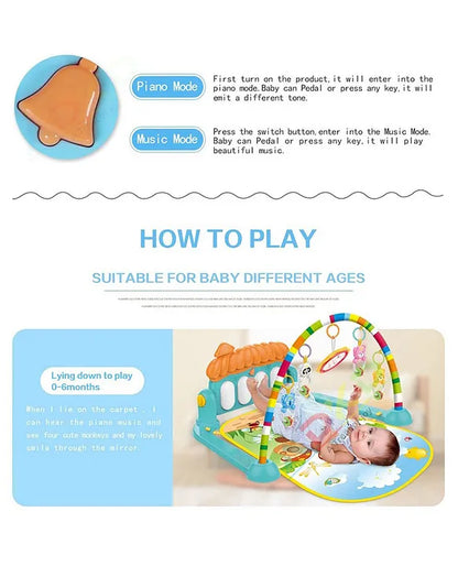 Multi Function Play Gym With Toy Bar - Multicolor