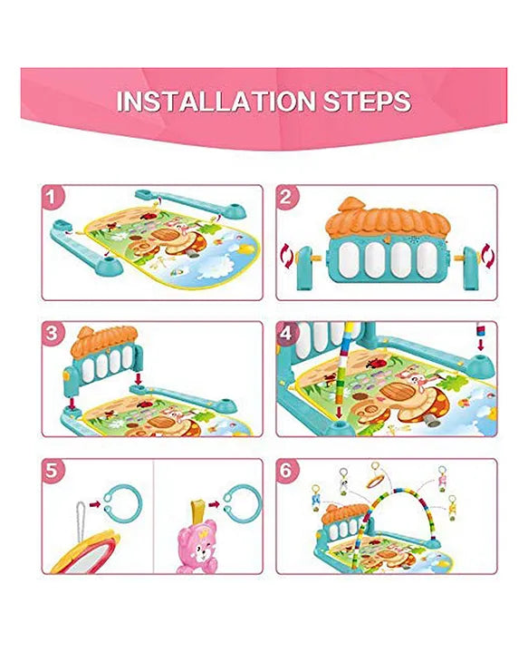 Multi Function Play Gym With Toy Bar - Multicolor