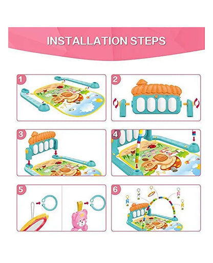 Multi Function Play Gym With Toy Bar - Multicolor