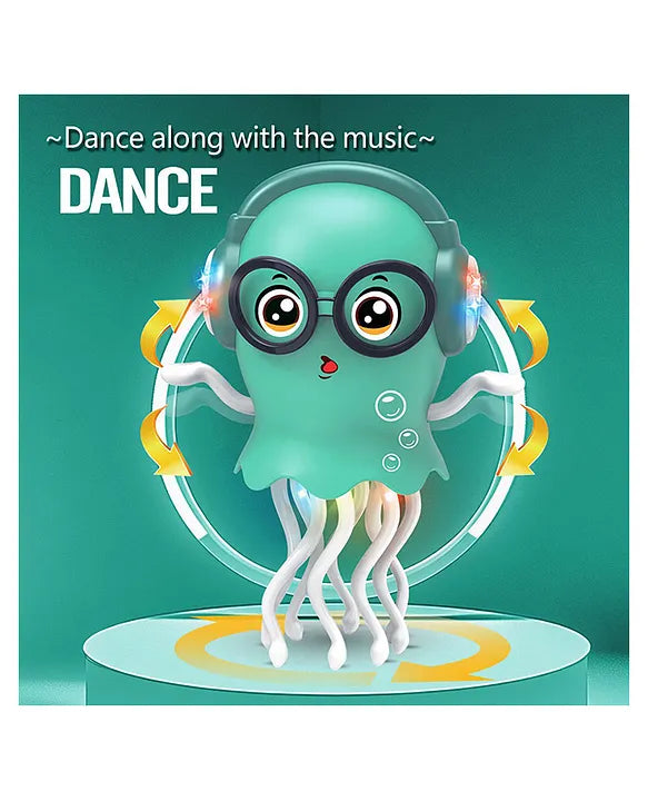 Dancing Jellyfish Toy, Light-up Musical Octopus with 360° Rotating Tentacles, Interactive Educational Kids Toy Dancing Jelly Fish - PACK OF 1- ( COLOR MAY VARY )
