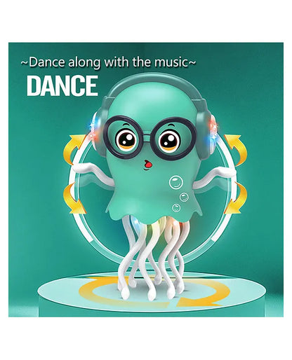Dancing Jellyfish Toy, Light-up Musical Octopus with 360° Rotating Tentacles, Interactive Educational Kids Toy Dancing Jelly Fish - PACK OF 1- ( COLOR MAY VARY )