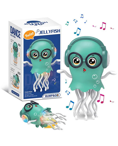 Dancing Jellyfish Toy, Light-up Musical Octopus with 360° Rotating Tentacles, Interactive Educational Kids Toy Dancing Jelly Fish - PACK OF 1- ( COLOR MAY VARY )