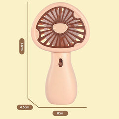 Mushroom shape USB hand fan with light - 2 Speed