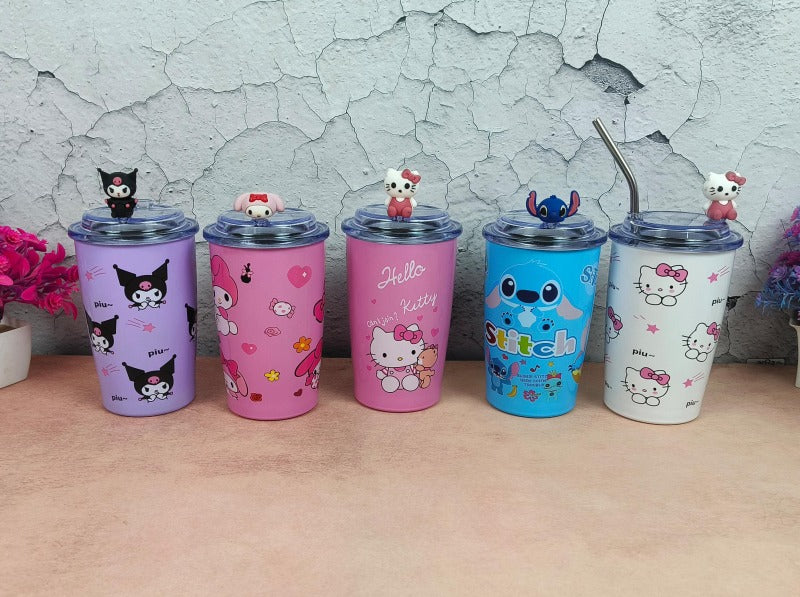 Buy SANRIO INSULATED TUMBLER WITH STEEL STRAW - 450ML | Trendy & Cute Gifts at Kawaii Kingdom