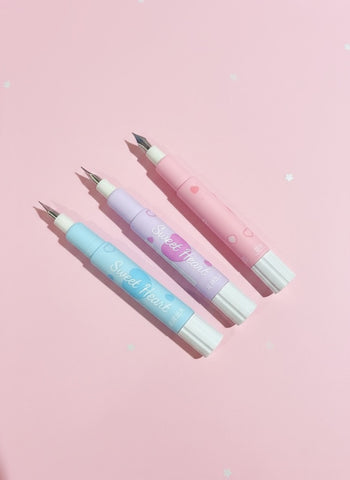 Sweet Heart Kawaii Fountain Pen – Cute Pastel Ink Pen with Heart Topper