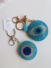 Crystal Bling Keychain - Evil Eye