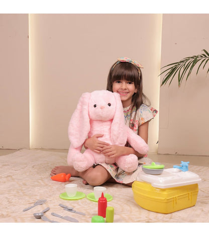 Cute Pink Bunny Soft Toy for Girls/Kids | Huggable Rabbit with Long Ears | Soft Stuffed Plush Animal, Cute Soft Toys, Baby Toys, Stuffed Animals, Cuddle Toy, Gift Item for Kids | 35cm