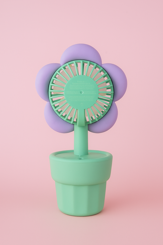Mini Flower Fan – Cute & Portable USB Rechargeable