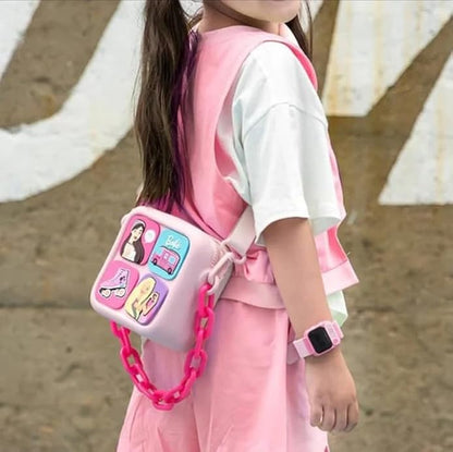 Barbie Perfect Luxury Sling Bag - Cute Design Shoulder & Hand Bag for Girls - The Perfect Accessory for Every Fan