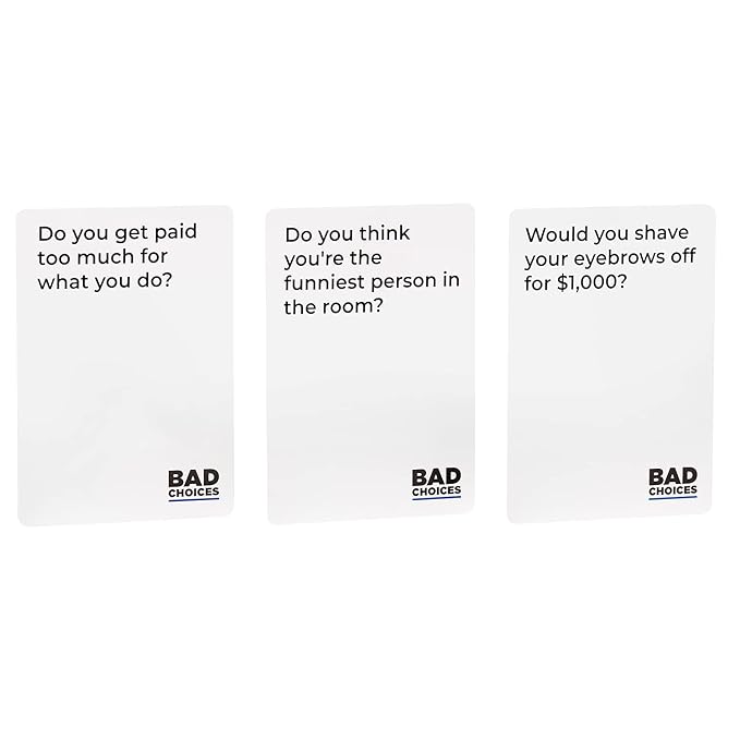 Buy Bad Choices Party Family Card Game for Adult (Ages: 17 Years & Up; Players: 3-10)