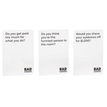 Buy Bad Choices Party Family Card Game for Adult (Ages: 17 Years & Up; Players: 3-10)