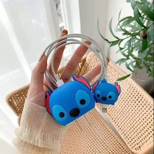 Stitch Charger Protector for Apple 18-20W – Cute & Durable Charging Cover Set