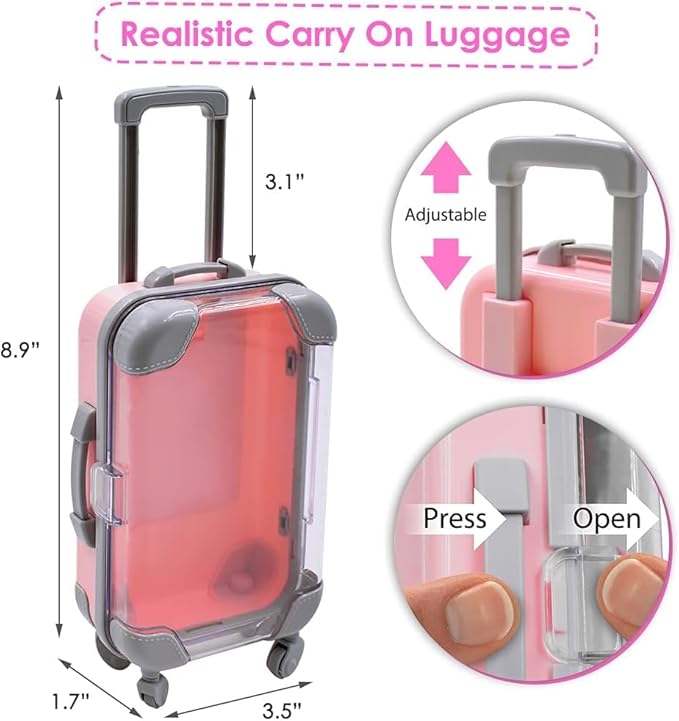 Mini Luggage Case,Mini Trolley Suitcase Candy Box for Lashes and Candy Doll Travel Storage Box Holder Organiserzer for Women Girls for Travel Pack of 1 (Modern)