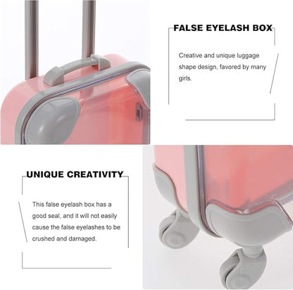 Mini Luggage Case,Mini Trolley Suitcase Candy Box for Lashes and Candy Doll Travel Storage Box Holder Organiserzer for Women Girls for Travel Pack of 1 (Modern)