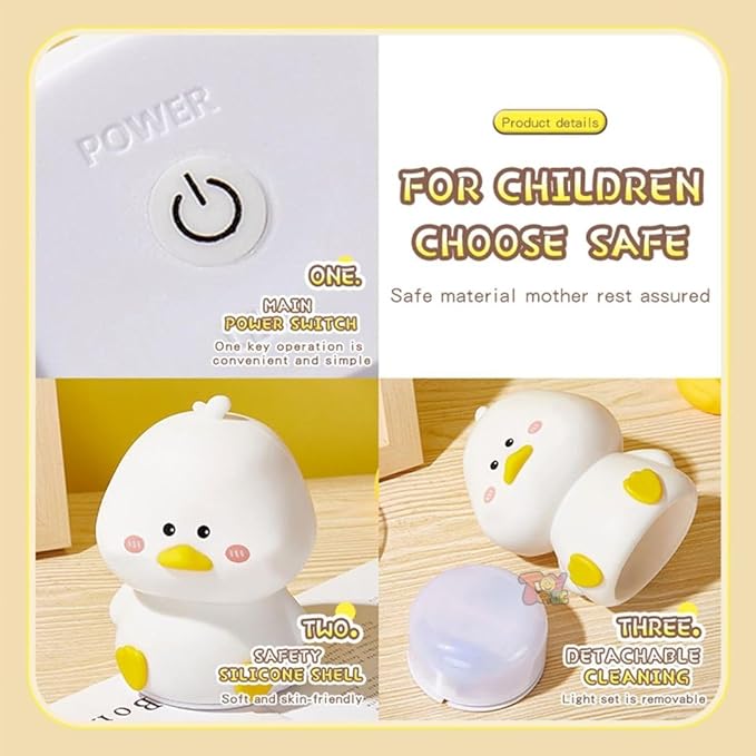 Duck Silicone Touch Lamp | Soft Glow Night Light for Kids & Cute Room Decor