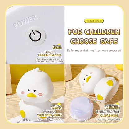 Duck Silicone Touch Lamp | Soft Glow Night Light for Kids & Cute Room Decor