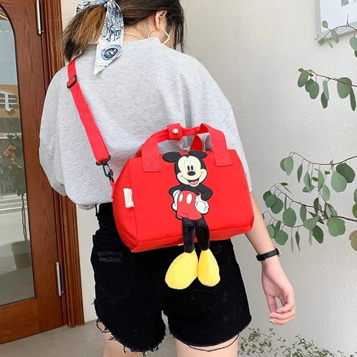 Mickey Mouse sling Bag Travel Bag Cute Plush Toy Bag Multi Function Shoulder Cross-Body Bag for Girls
