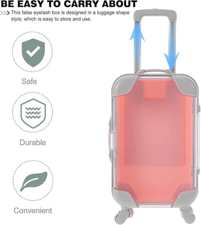 Mini Luggage Case,Mini Trolley Suitcase Candy Box for Lashes and Candy Doll Travel Storage Box Holder Organiserzer for Women Girls for Travel Pack of 1 (Modern)