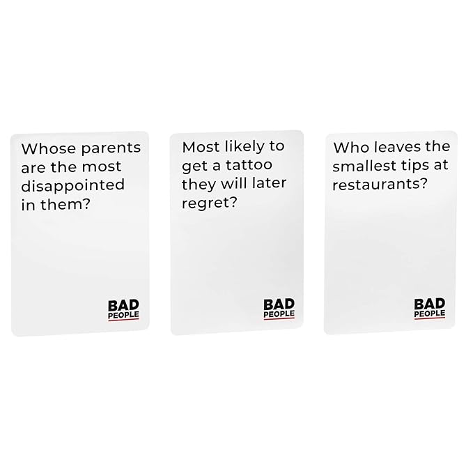 Buy Bad People Party Family Card Game for Adult (Ages: 17 Years & Up; Players: 3-10)